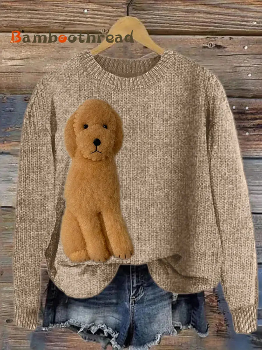 Women’s Vintage Animal Print Comfort Casual Sweater B / S