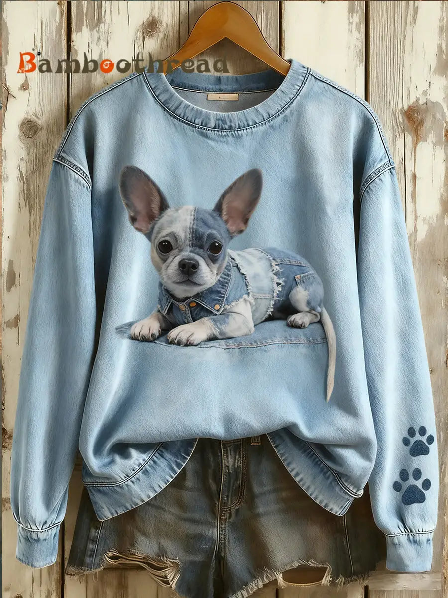 Women’s Vintage Art Animal Print Comfort Knit Top A / S