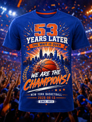 Men's We Are The Champions! Gift For Basketball Fans Print Casual Tee