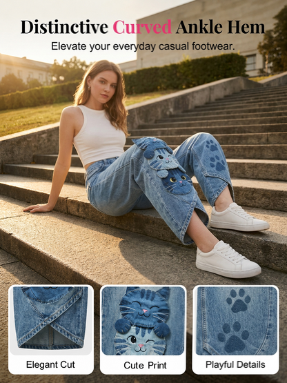 Women's Animal Art Print Trousers