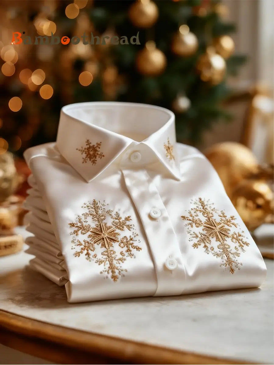 Men’s Business Retro New Year Christmas Print Shirt As picture / S