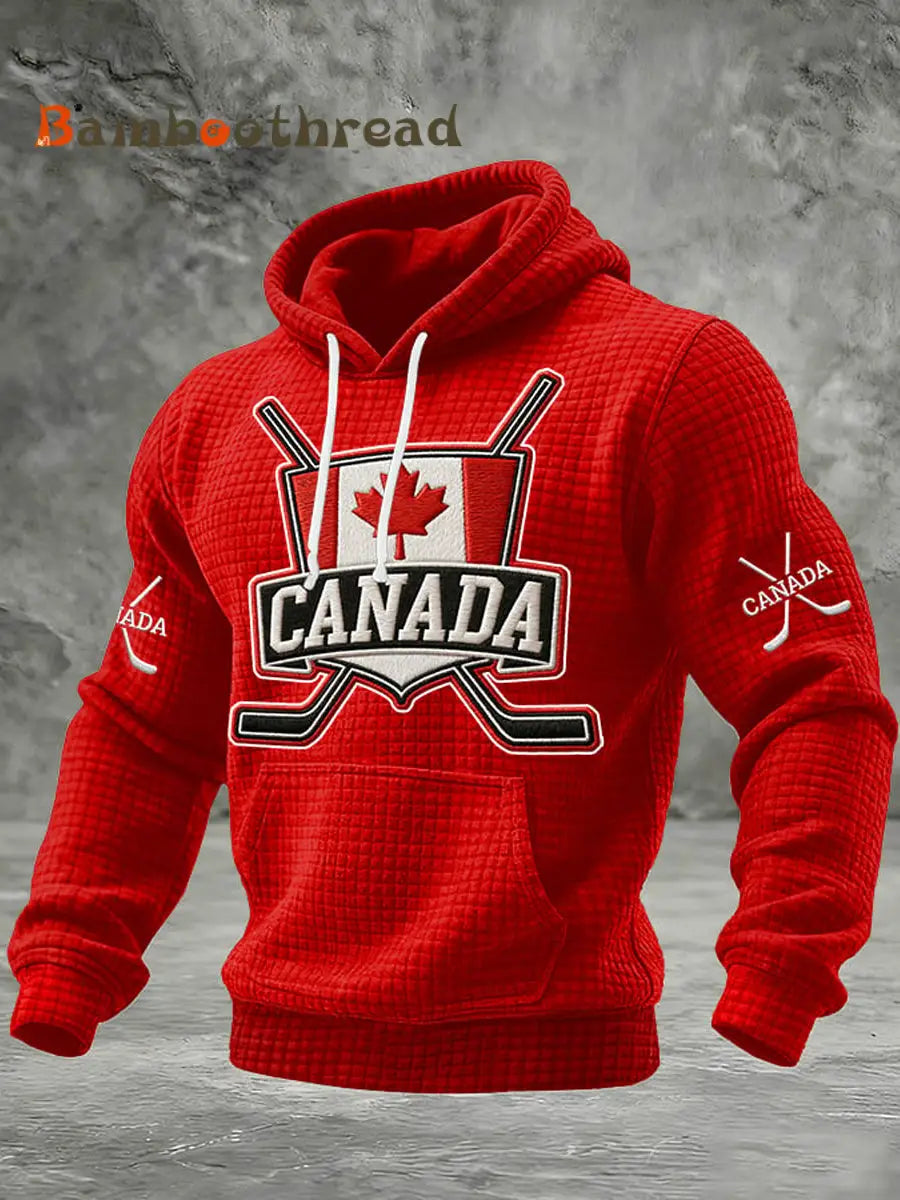 Men’s Canadian Hockey Print Sweatshirt Red / S