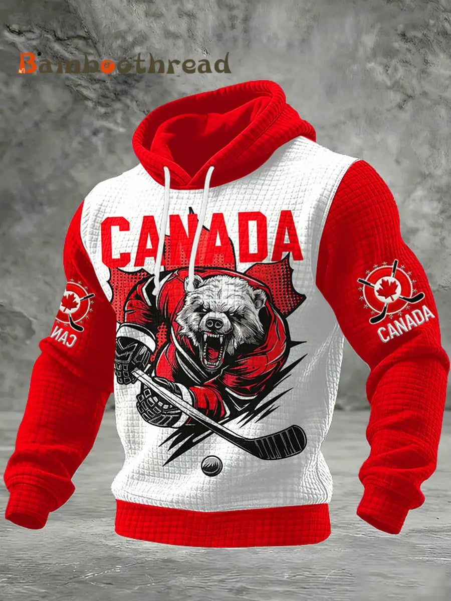 Men’s Canadian Hockey Print Sweatshirt Red / S