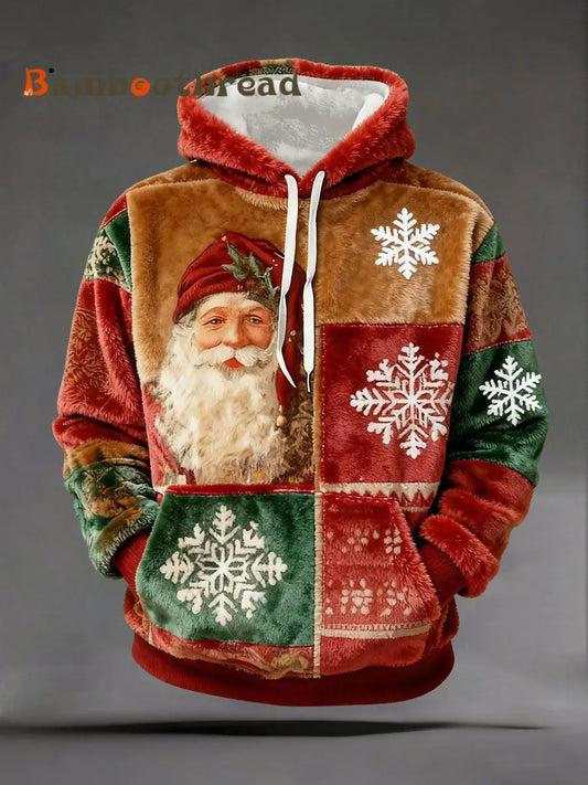 Men’s Christmas Printed Casual Hoodie Red / S