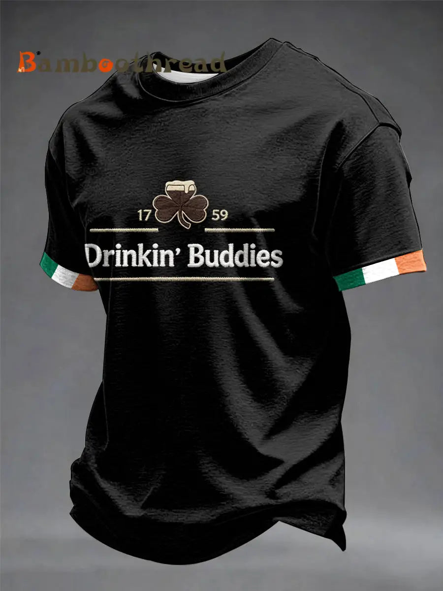 Men’s Drinkin’ Buddies short sleeves t-shirt Black / S