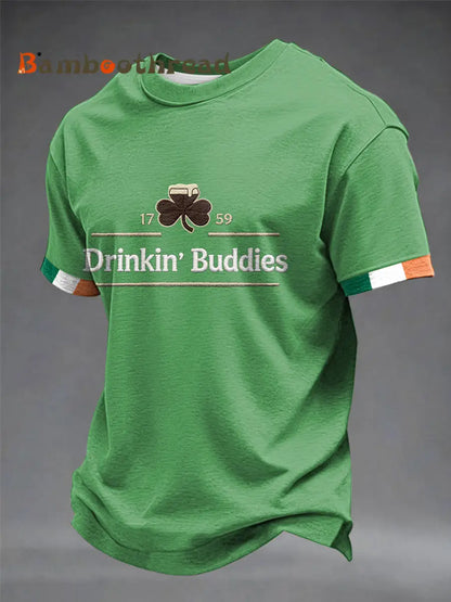 Men’s Drinkin’ Buddies short sleeves t-shirt Green / S