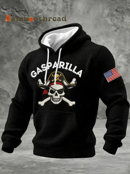 Men’s Gasparilla Pirate Festival Printed Casual Checkered Cotton Hoodie Black / S