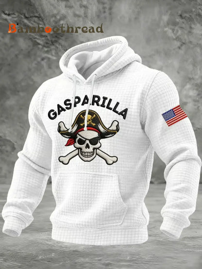 Men’s Gasparilla Pirate Festival Printed Casual Checkered Cotton Hoodie White / S