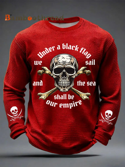 Men’s Gasparilla Pirate Festival Printed Waffle Sweatshirt Red / S
