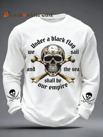 Men’s Gasparilla Pirate Festival Printed Waffle Sweatshirt White / S