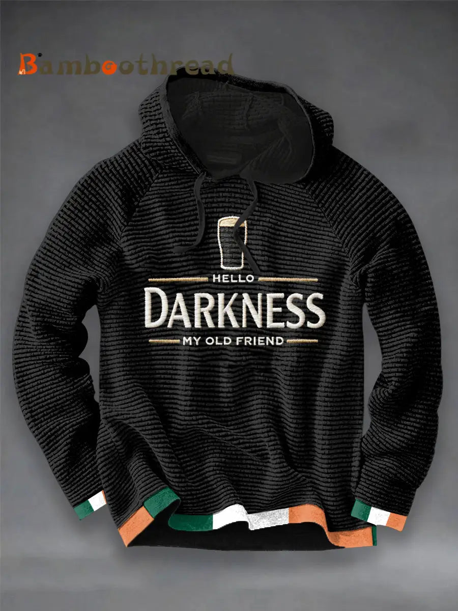 Men’s Hello Darkness My Old Friend Hoodie Black / S