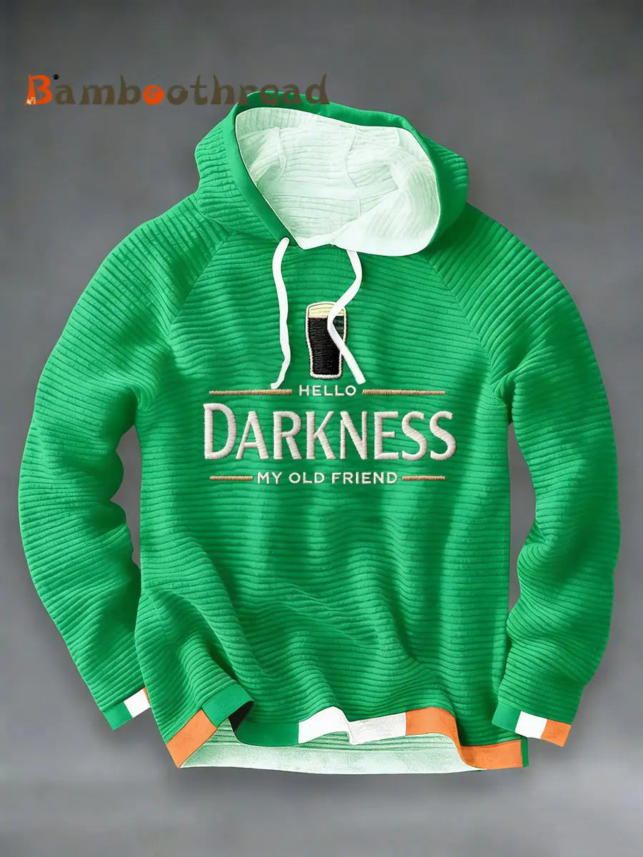 Men’s Hello Darkness My Old Friend Hoodie Green / S
