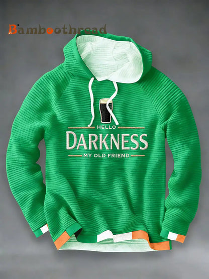 Men’s Hello Darkness My Old Friend Hoodie Green / S