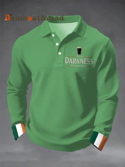 Men’s Hello Darkness My Old Friend long sleeve shirt Light Green / S