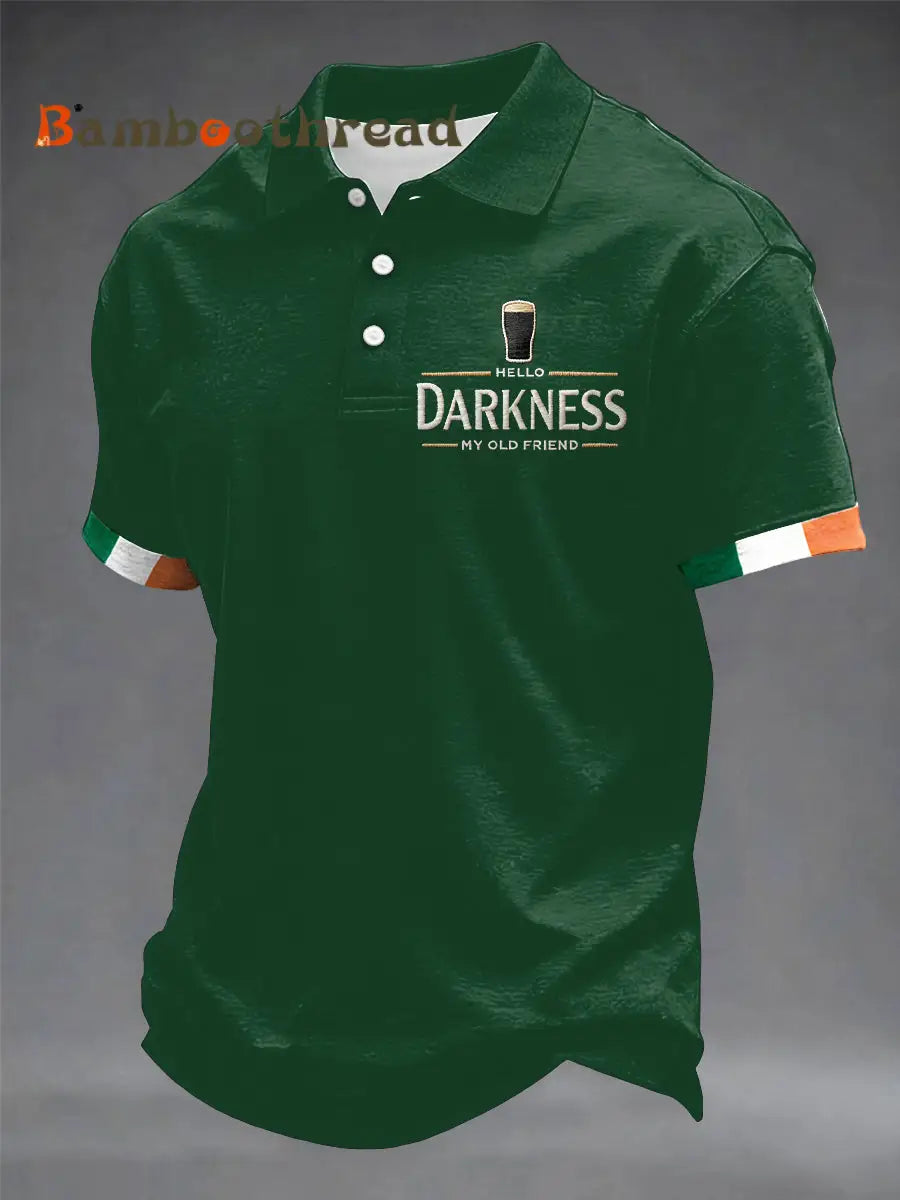 Men’s Hello Darkness My Old Friend shirt Dark Green / S