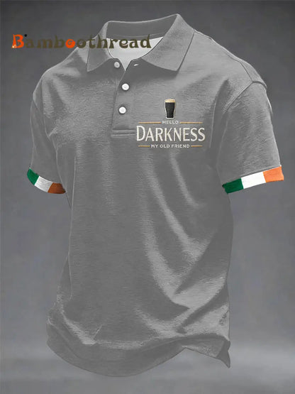 Men’s Hello Darkness My Old Friend shirt Light Gray / S
