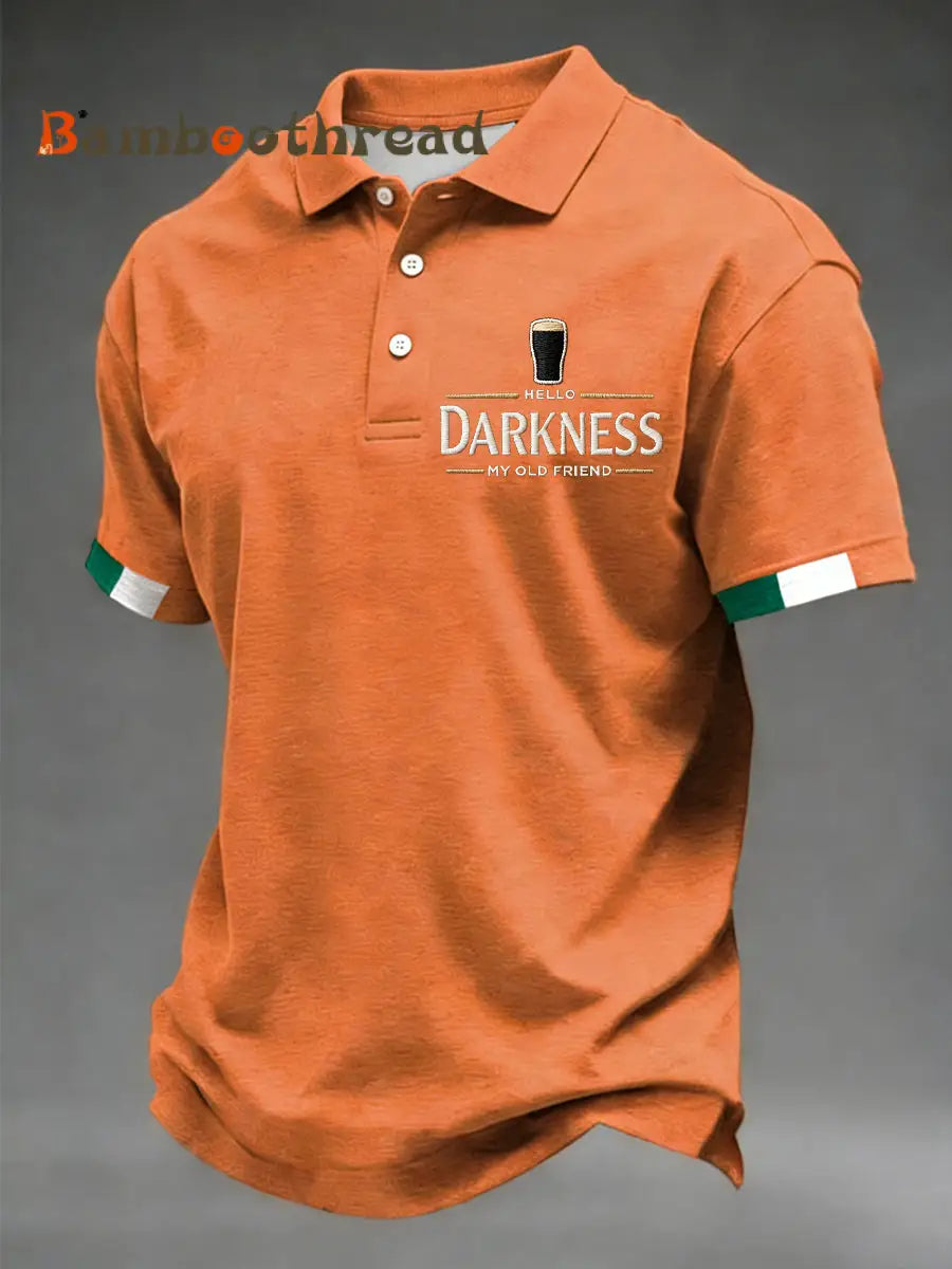 Men’s Hello Darkness My Old Friend shirt Orange / S
