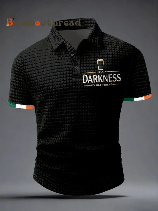 Men’s Hello Darkness My Old Friend short sleeve shirt Black / S