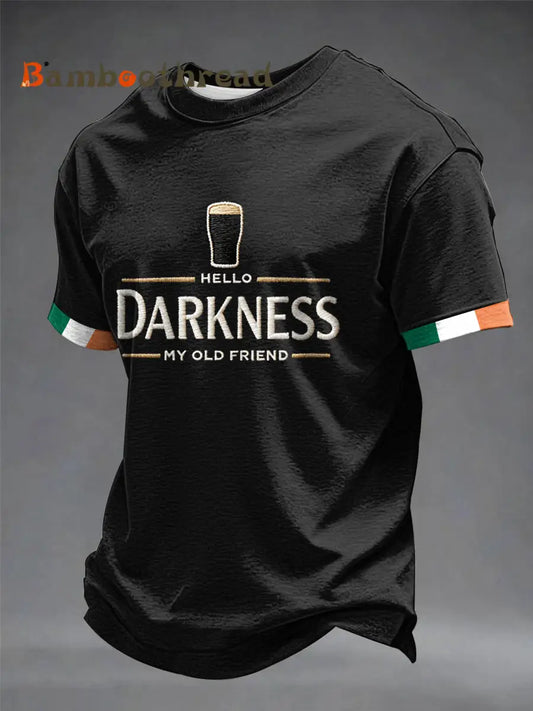 Men’s Hello Darkness My Old Friend t-shirt Black / S