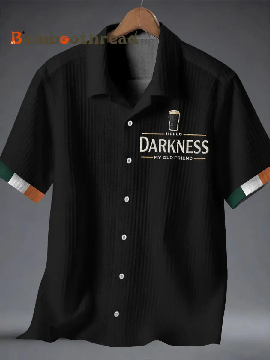 Men’s Hello Darkness My Old Friend Waffle Shirt Black / S