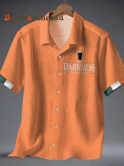 Men’s Hello Darkness My Old Friend Waffle Shirt Orange / S