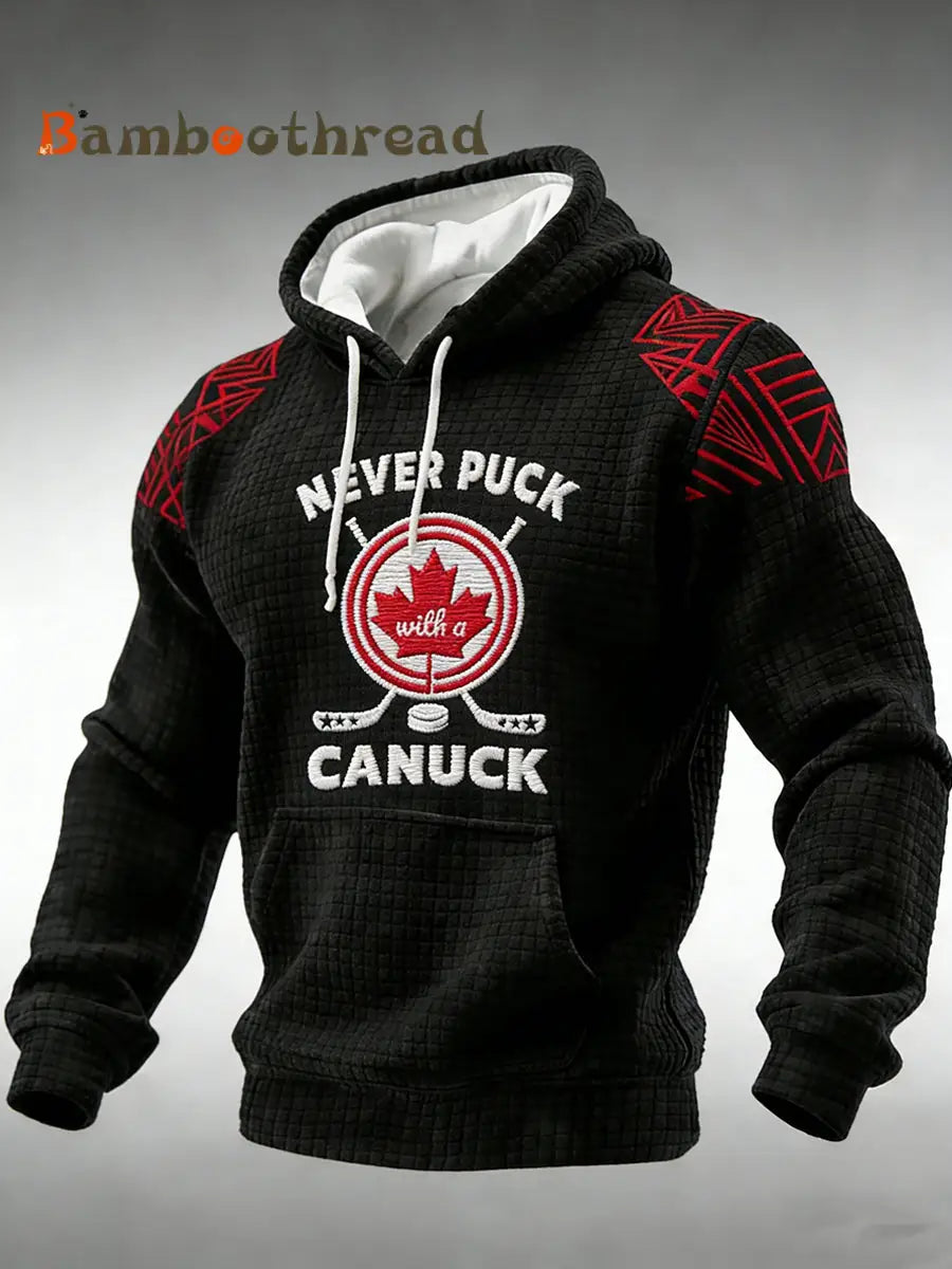 Men’s Hockey Canada Never Puck With a Canuck Hoodie Black / S