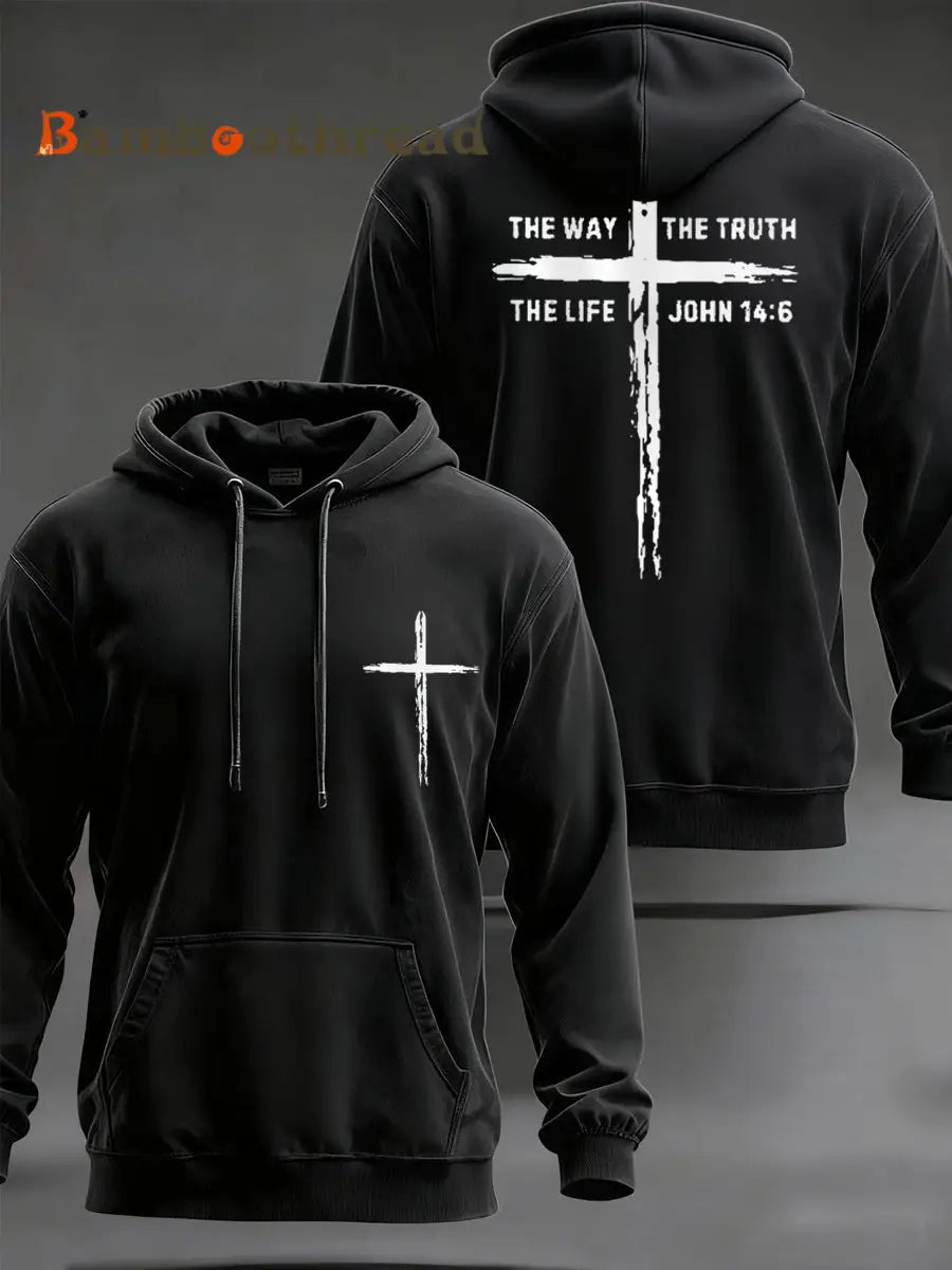 Men’s Jesus The Way The Truth The Life Casual Hoodie Black / S