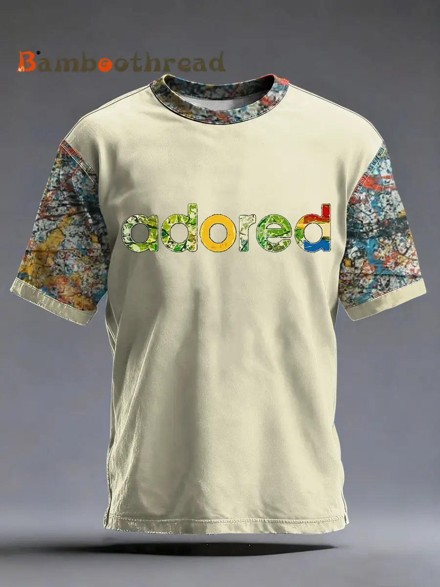 Men’s Lemon Roses Music Lover Printed short sleeves t-shirt Creamy-White / S