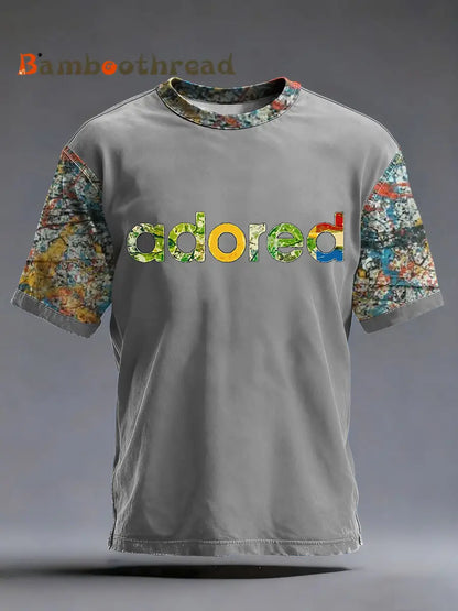 Men’s Lemon Roses Music Lover Printed short sleeves t-shirt Gray / S