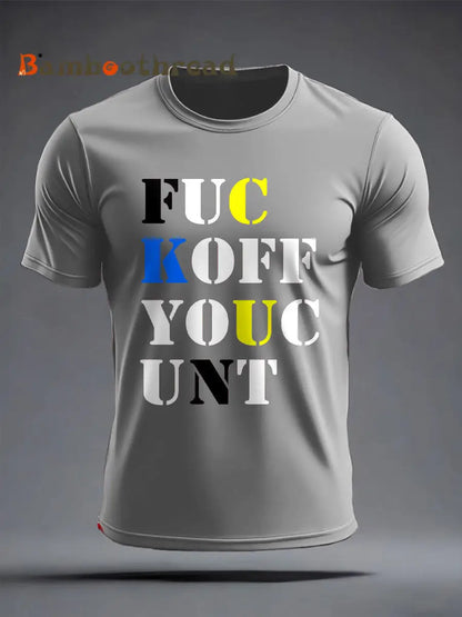 Men’s Lemon Roses Music Lover Printed T-shirt Light Gray / S