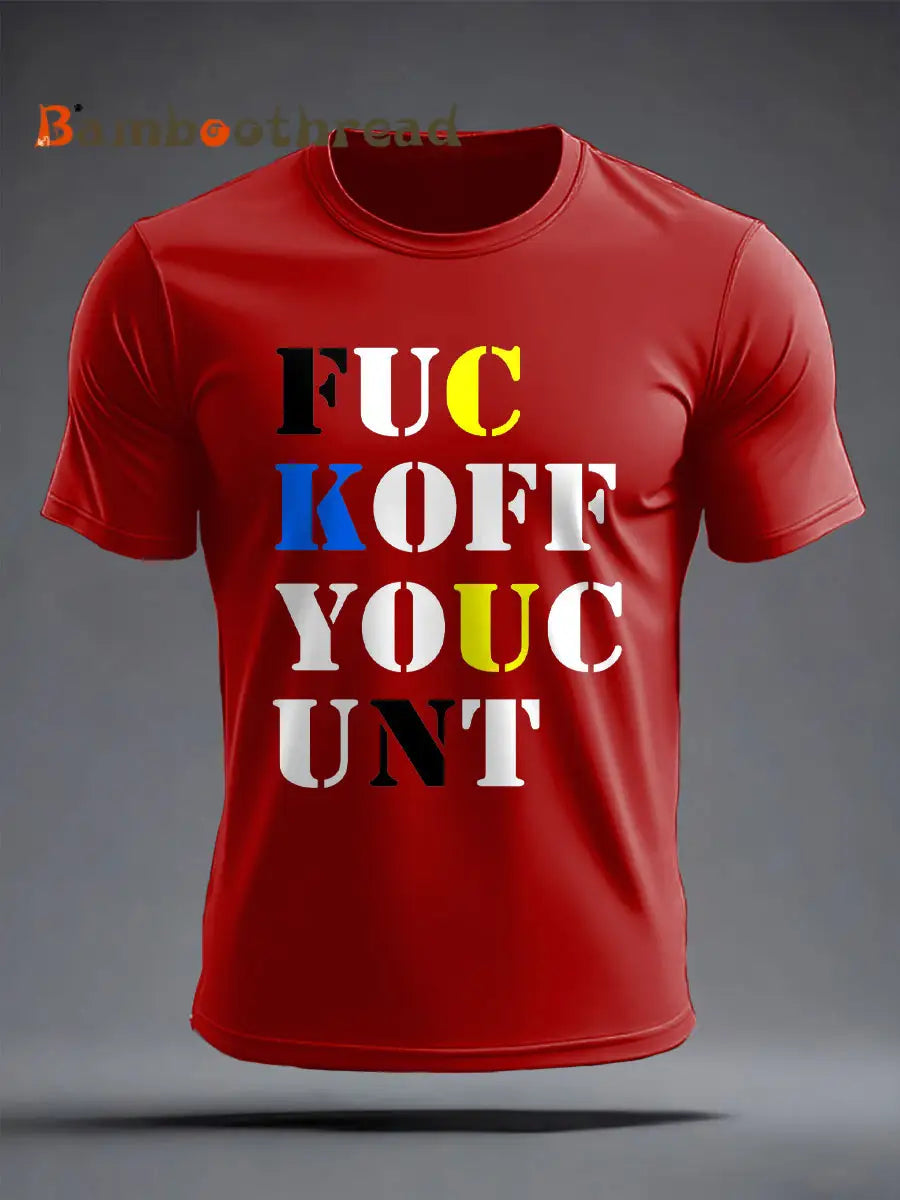 Men’s Lemon Roses Music Lover Printed T-shirt Pure Red / S