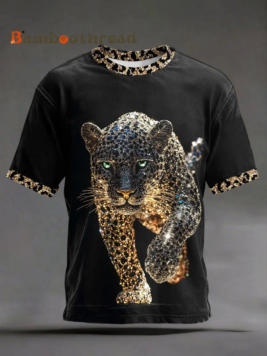 Men’s Leopard Print T-Shirts Black / S