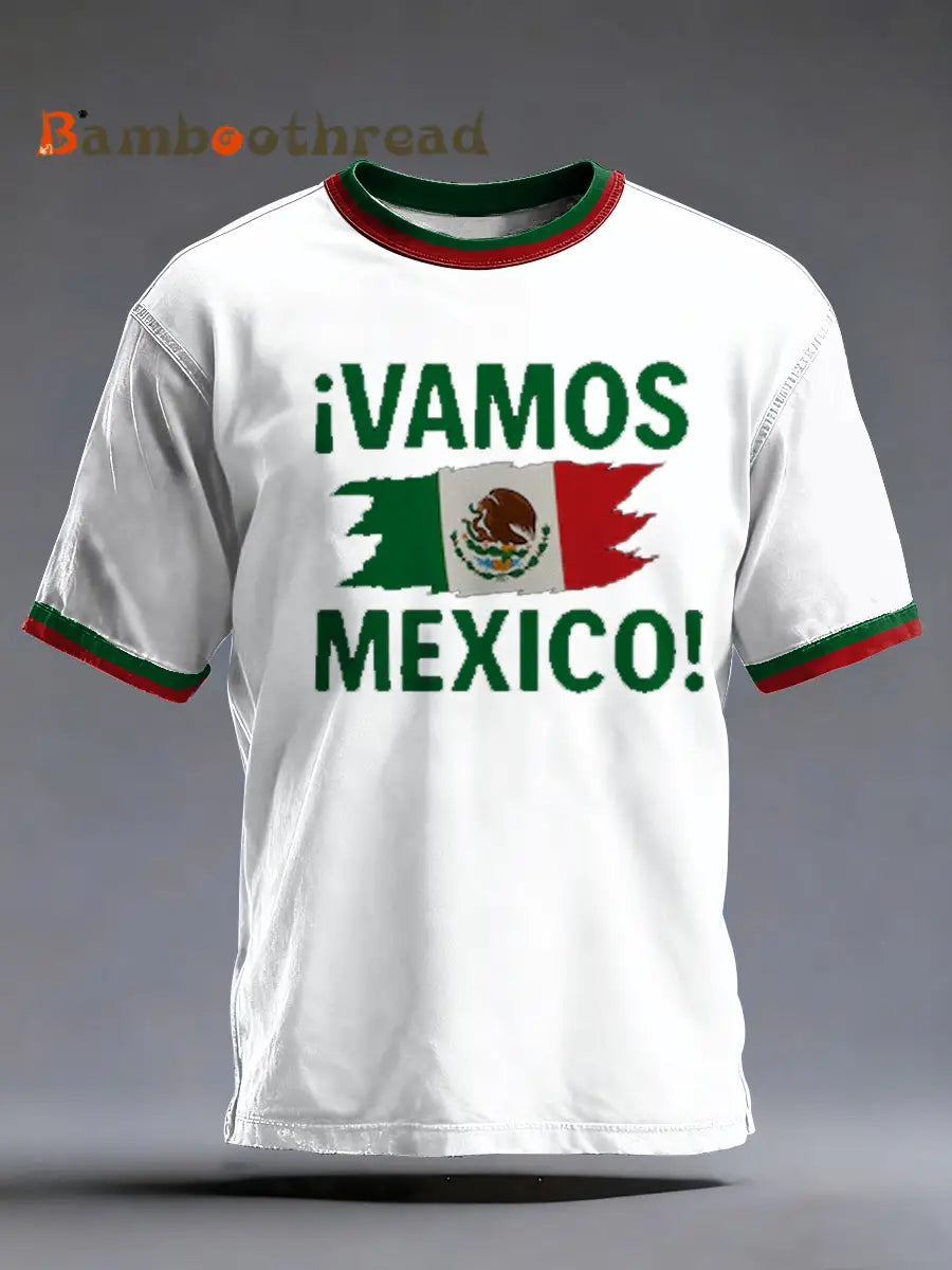 Men’s Mexico Football Lover Printed short sleeves t-shirt White / S