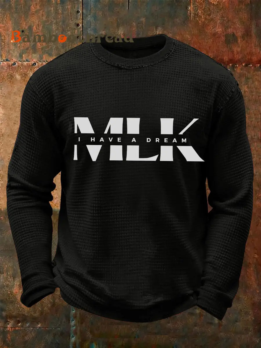 Men’s MLK Day Long-Sleeve Waffle T-Shirt Black / S