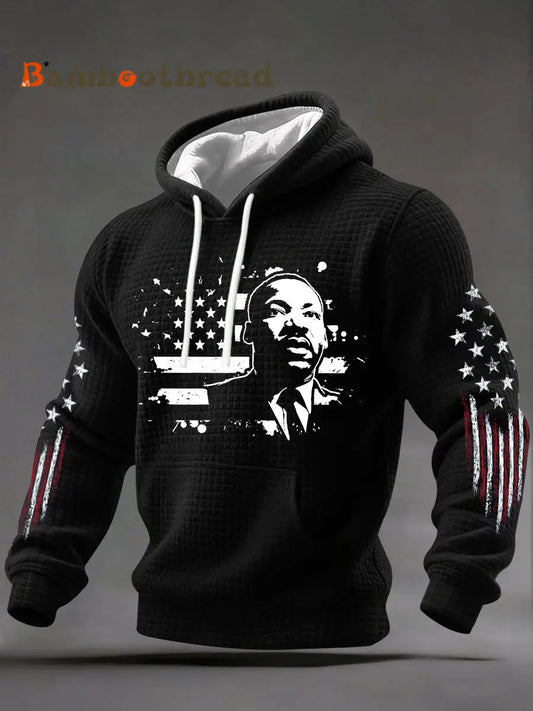Men’s MLK Day Waffle Hoodie Black / S