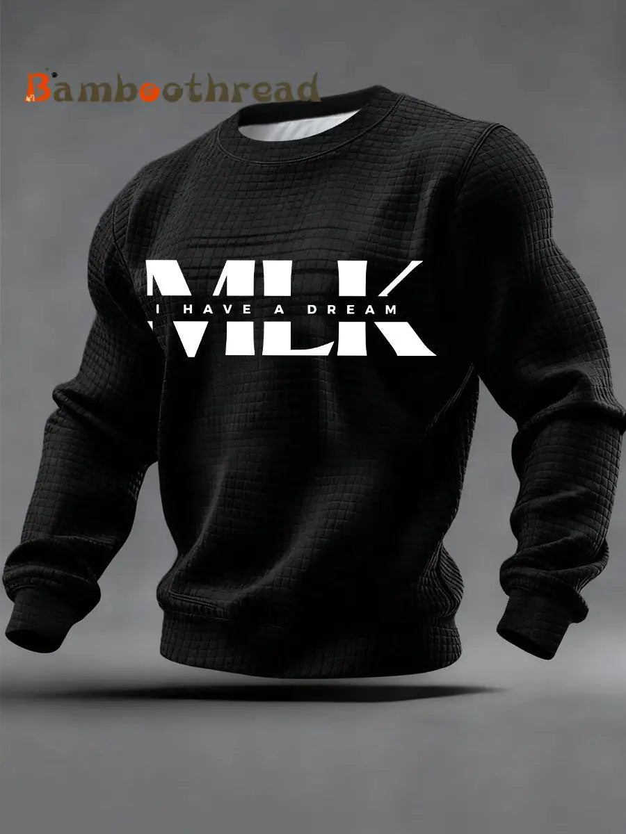 Men’s MLK Day Waffle Sweatshirt Black / S