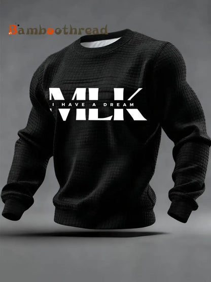 Men’s MLK Day Waffle Sweatshirt Black / S