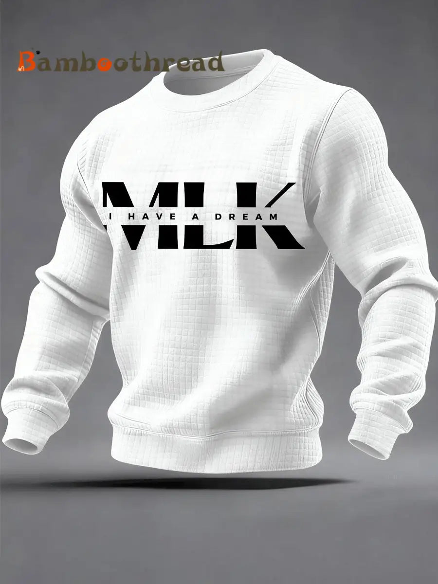 Men’s MLK Day Waffle Sweatshirt White / S