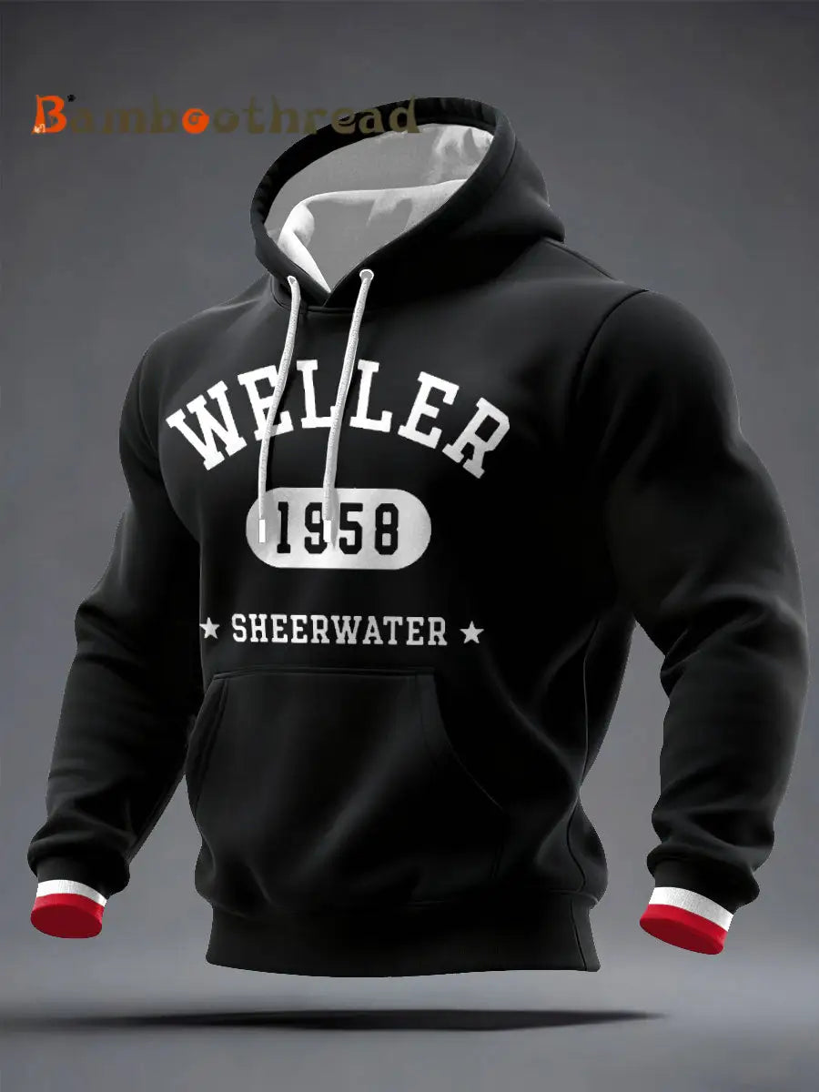 Men’s Modfather UK Music Mods Lover Printed Hoodie Black / S