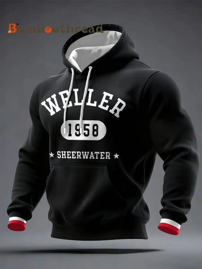 Men’s Modfather UK Music Mods Lover Printed Hoodie Black / S