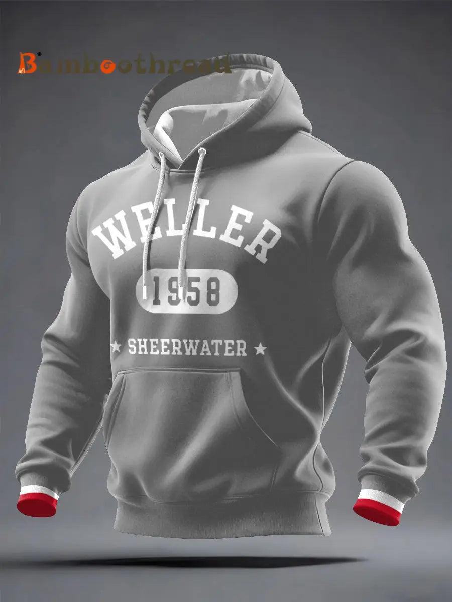 Men’s Modfather UK Music Mods Lover Printed Hoodie Light Gray / S