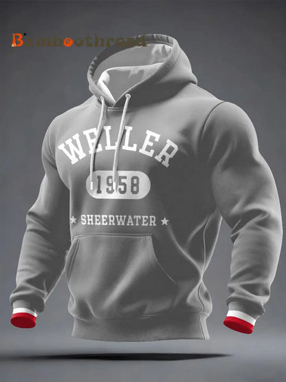 Men’s Modfather UK Music Mods Lover Printed Hoodie Light Gray / S