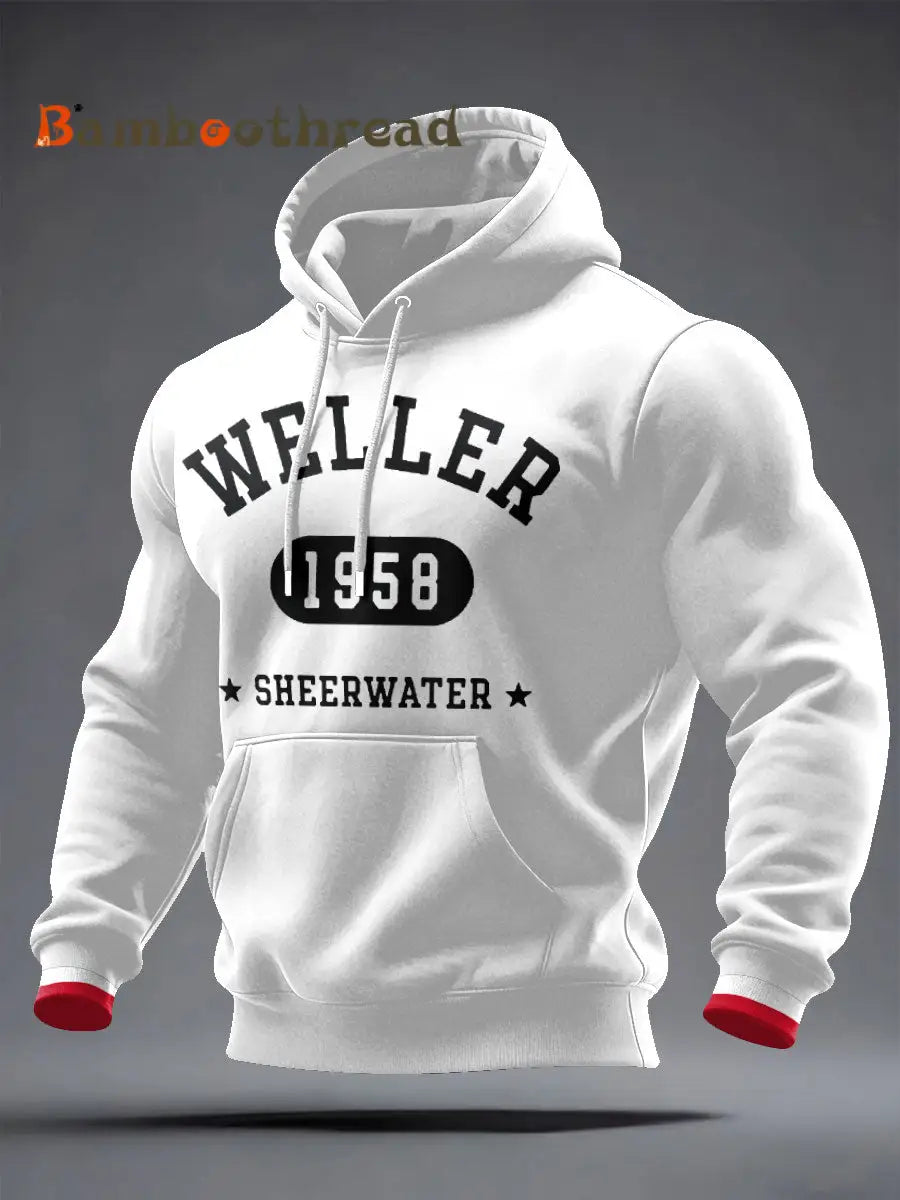 Men’s Modfather UK Music Mods Lover Printed Hoodie White / S