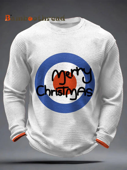 Men’s Modfather UK Music Mods Lover Printed Waffle Tops White / S