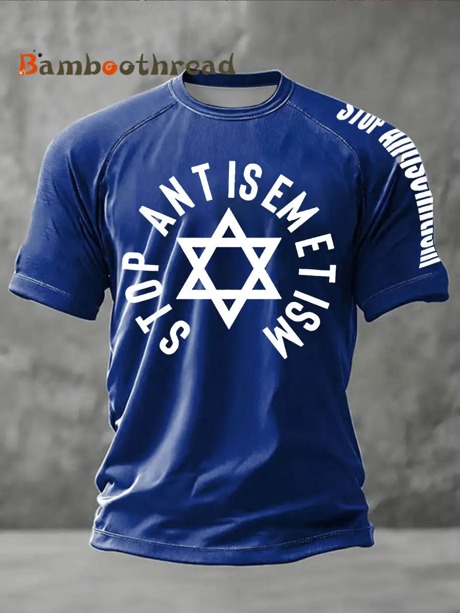 Men’s Oppose antisemitism short sleeve t-shirt Blue / S