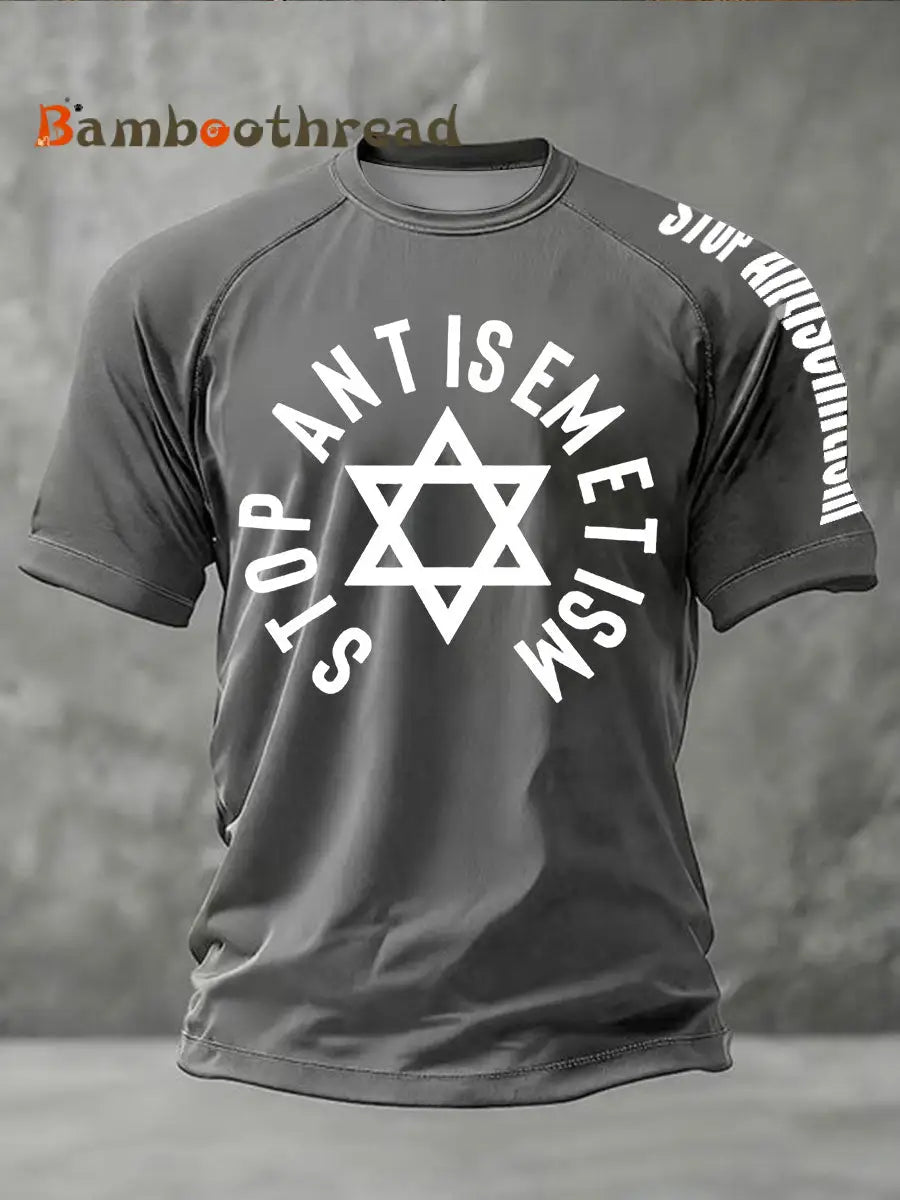 Men’s Oppose antisemitism short sleeve t-shirt Gray / S