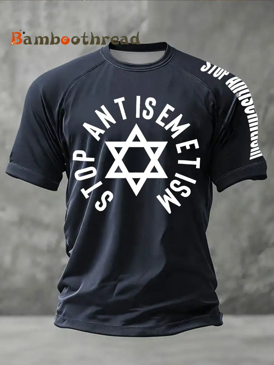 Men’s Oppose antisemitism short sleeve t-shirt Navy Blue / S