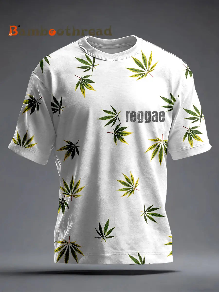 Men’s Reggae Music Inspired Print T-Shirt White / S