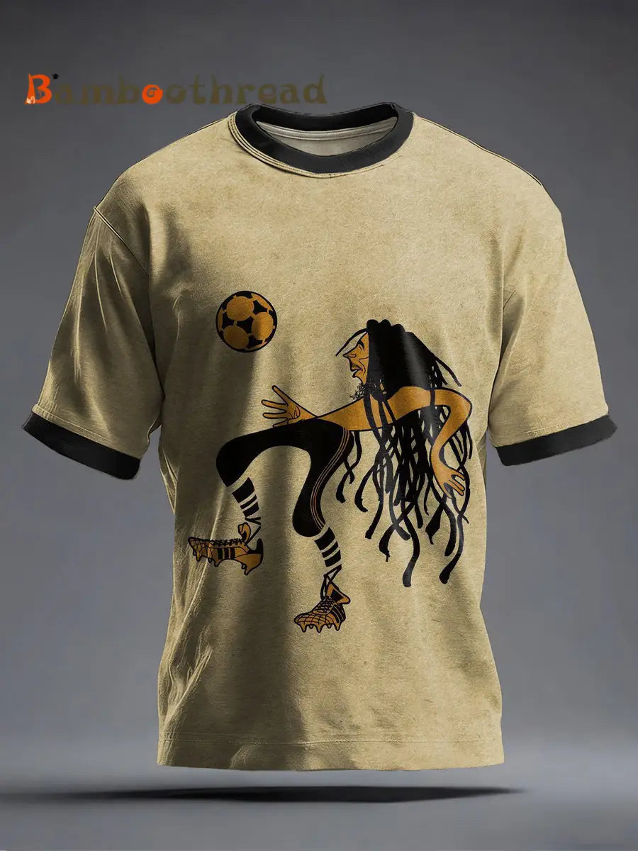 Men’s Reggae Music Inspired Print Vintage T-Shirt As picture / S