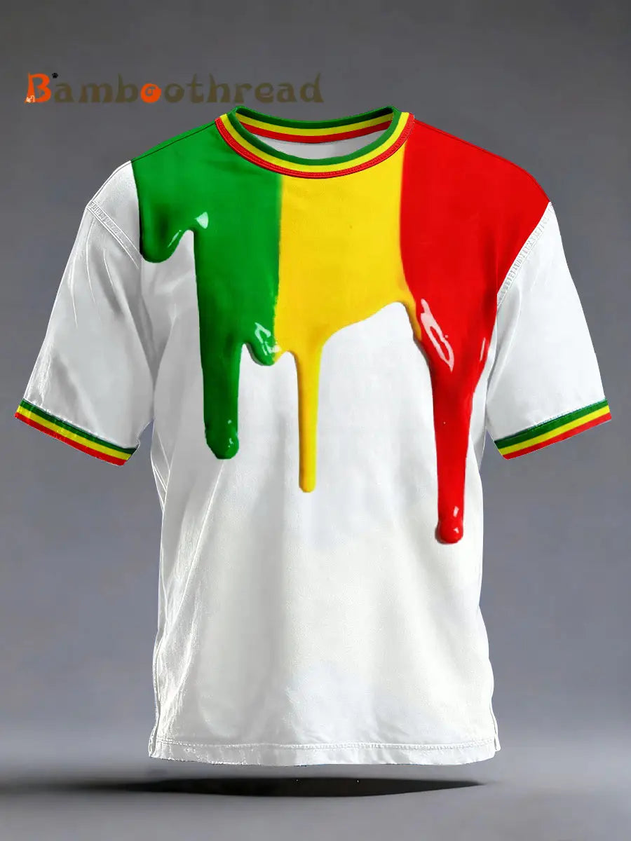 Men’s Reggae Music Inspired Print Vintage T-Shirt White / S
